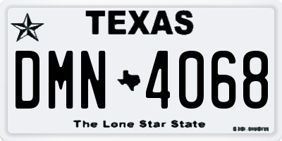 TX license plate DMN4068