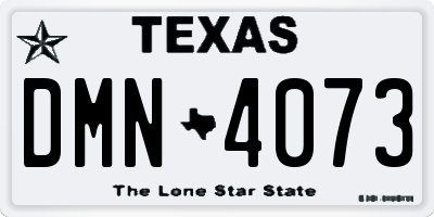 TX license plate DMN4073