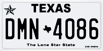 TX license plate DMN4086