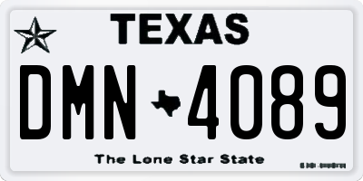 TX license plate DMN4089