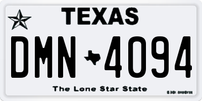 TX license plate DMN4094