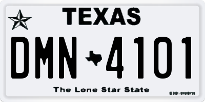 TX license plate DMN4101