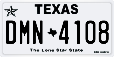 TX license plate DMN4108