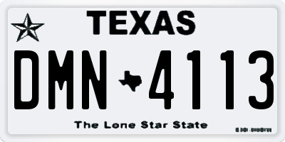 TX license plate DMN4113