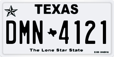 TX license plate DMN4121