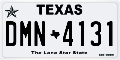 TX license plate DMN4131