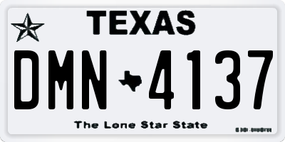 TX license plate DMN4137