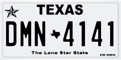 TX license plate DMN4141