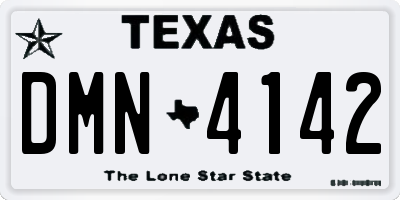 TX license plate DMN4142
