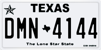 TX license plate DMN4144