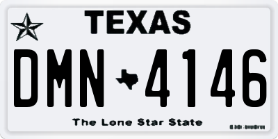 TX license plate DMN4146
