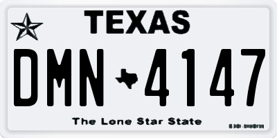 TX license plate DMN4147