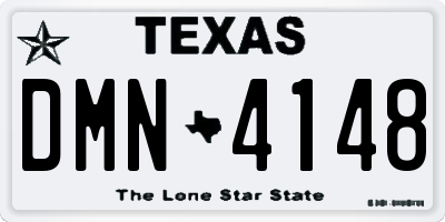 TX license plate DMN4148