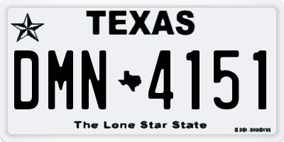 TX license plate DMN4151