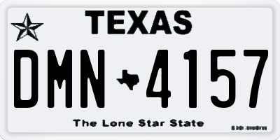 TX license plate DMN4157