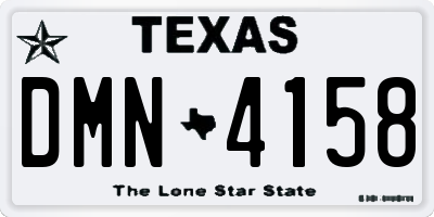 TX license plate DMN4158