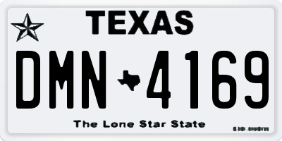 TX license plate DMN4169