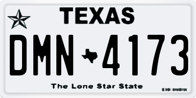 TX license plate DMN4173