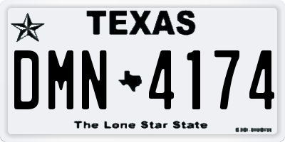 TX license plate DMN4174