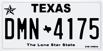 TX license plate DMN4175