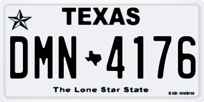 TX license plate DMN4176