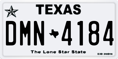 TX license plate DMN4184