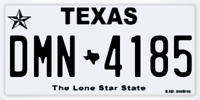 TX license plate DMN4185