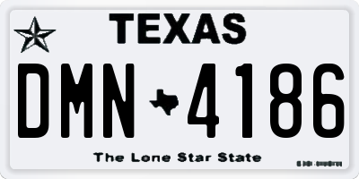 TX license plate DMN4186