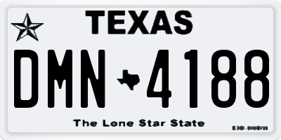 TX license plate DMN4188