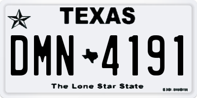 TX license plate DMN4191