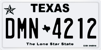TX license plate DMN4212