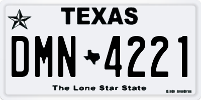 TX license plate DMN4221