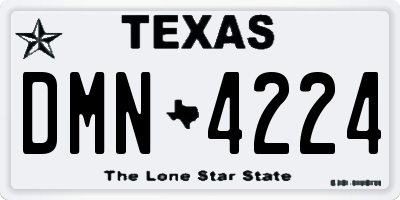 TX license plate DMN4224