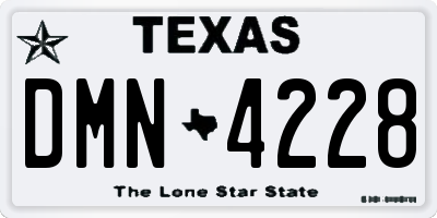 TX license plate DMN4228