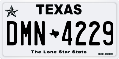 TX license plate DMN4229