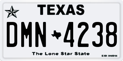 TX license plate DMN4238