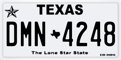 TX license plate DMN4248