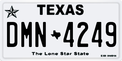 TX license plate DMN4249