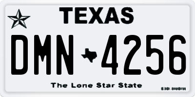 TX license plate DMN4256