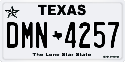 TX license plate DMN4257