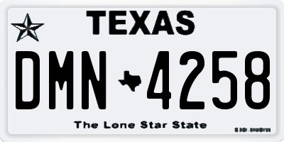 TX license plate DMN4258