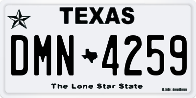 TX license plate DMN4259