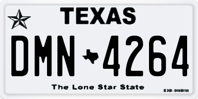 TX license plate DMN4264