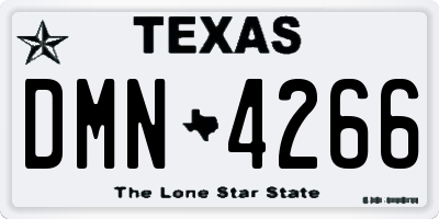 TX license plate DMN4266