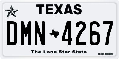 TX license plate DMN4267
