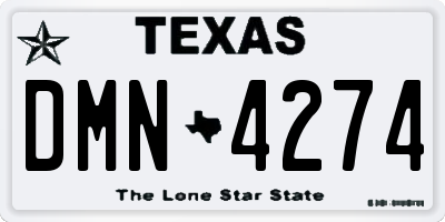 TX license plate DMN4274