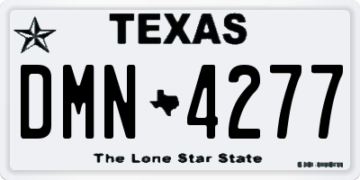 TX license plate DMN4277