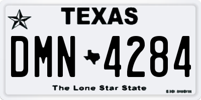 TX license plate DMN4284