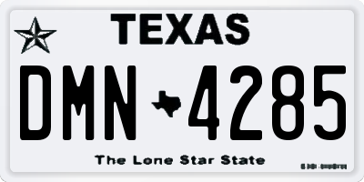 TX license plate DMN4285
