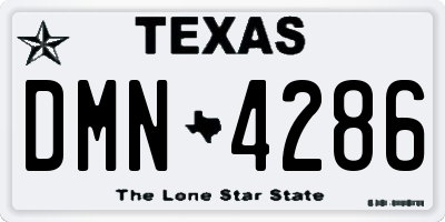 TX license plate DMN4286